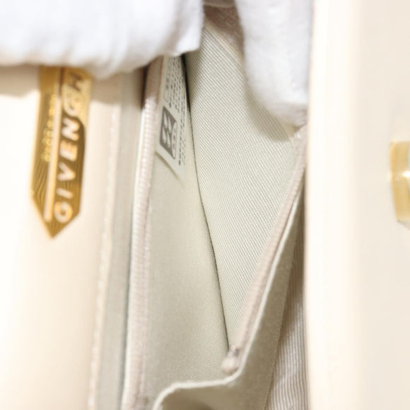 GIVENCHY Hand Bag Leather 2way Ivory Auth BA13897A