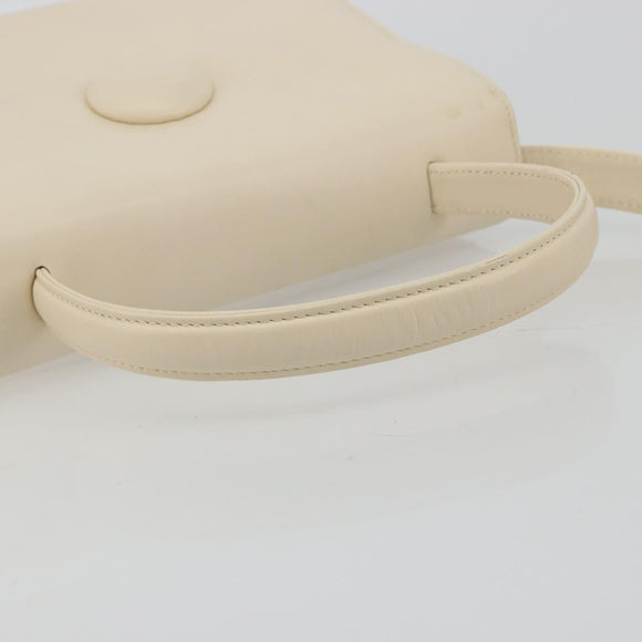 GIVENCHY Hand Bag Leather 2way Ivory Auth BA13897A
