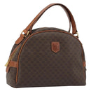 CELINE Macadam Hand Bag PVC Leather Brown Gold Auth BA13898-1