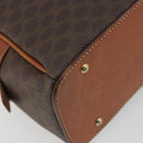 CELINE Macadam Hand Bag PVC Leather Brown Gold Auth BA13898-17