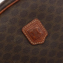 CELINE Macadam Hand Bag PVC Leather Brown Gold Auth BA13898-18