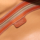 CELINE Macadam Hand Bag PVC Leather Brown Gold Auth BA13898-19