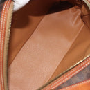 CELINE Macadam Hand Bag PVC Leather Brown Gold Auth BA13898-10