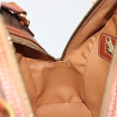 CELINE Macadam Hand Bag PVC Leather Brown Gold Auth BA13898-21