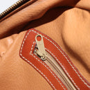 CELINE Macadam Hand Bag PVC Leather Brown Gold Auth BA13898-22