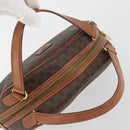 CELINE Macadam Hand Bag PVC Leather Brown Gold Auth BA13898-6
