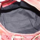 Chloe Etel Hand Bag Leather 2way Red Gold Auth BA13902-19