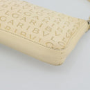 BVLGARI Logo Mania Shoulder Bag Beige Silver Auth BA13903-10