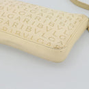 BVLGARI Logo Mania Shoulder Bag Beige Silver Auth BA13903-12