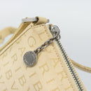 BVLGARI Logo Mania Shoulder Bag Beige Silver Auth BA13903-14
