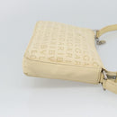 BVLGARI Logo Mania Shoulder Bag Beige Silver Auth BA13903-5