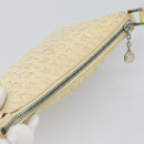 BVLGARI Logo Mania Shoulder Bag Beige Silver Auth BA13903-6