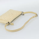 BVLGARI Logo Mania Shoulder Bag Beige Silver Auth BA13903-7