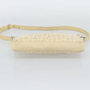 BVLGARI Logo Mania Shoulder Bag Beige Silver Auth BA13903-9