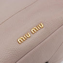 Miu Miu Shoulder Bag Leather 2way Pink Gold Auth BA13905A-19