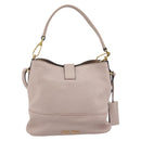 Miu Miu Shoulder Bag Leather 2way Pink Gold Auth BA13905A-2