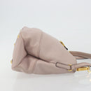 Miu Miu Shoulder Bag Leather 2way Pink Gold Auth BA13905A-3