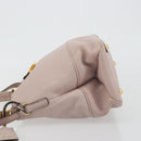 Miu Miu Shoulder Bag Leather 2way Pink Gold Auth BA13905A-4