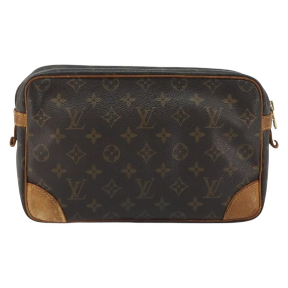 LOUIS VUITTON Monogram Compiegne 28 Clutch Bag M51845 LV Auth BA13913