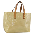 LOUIS VUITTON Monogram Vernis Reade PM Hand Bag Beige M91144 LV Auth BA13915-1