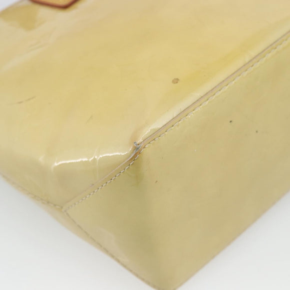LOUIS VUITTON Monogram Vernis Reade PM Hand Bag Beige M91144 LV Auth BA13915