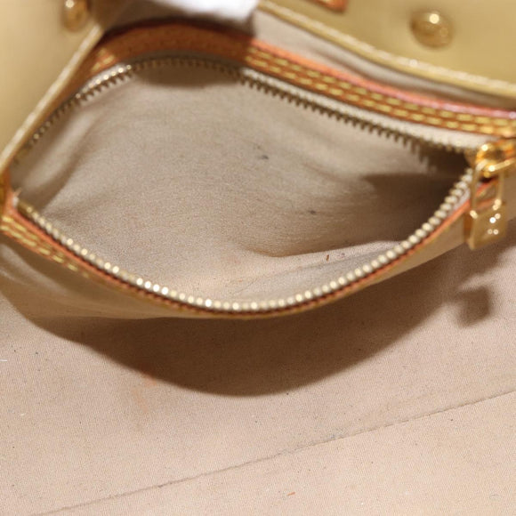 LOUIS VUITTON Monogram Vernis Reade PM Hand Bag Beige M91144 LV Auth BA13915