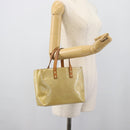 LOUIS VUITTON Monogram Vernis Reade PM Hand Bag Beige M91144 LV Auth BA13915-21