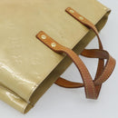 LOUIS VUITTON Monogram Vernis Reade PM Hand Bag Beige M91144 LV Auth BA13915-6
