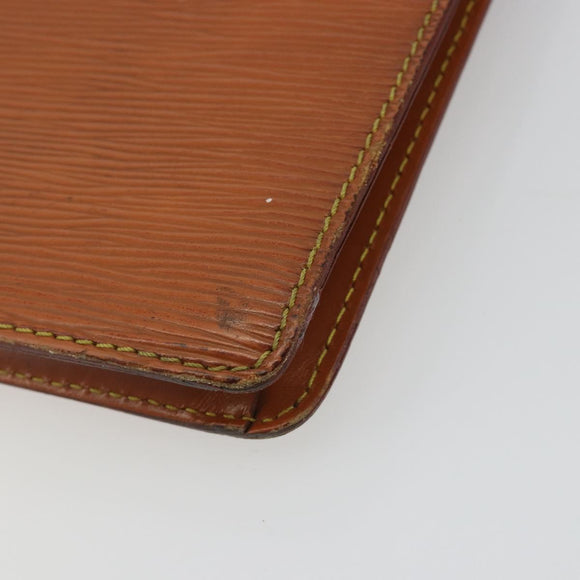 LOUIS VUITTON Epi Sellier Dragonne Clutch Bag Zipang Gold M52618 LV Auth BA13919