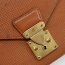LOUIS VUITTON Epi Sellier Dragonne Clutch Bag Zipang Gold M52618 LV Auth BA13919-18