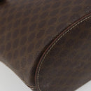 CELINE Macadam Tote Bag PVC Leather Brown Gold Auth BA13920-17