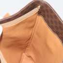 CELINE Macadam Tote Bag PVC Leather Brown Gold Auth BA13920-20