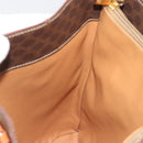 CELINE Macadam Tote Bag PVC Leather Brown Gold Auth BA13920-21