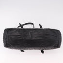 PRADA Hand Bag Leather 2way Black Silver Auth BA13922V-11
