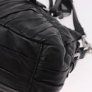 PRADA Hand Bag Leather 2way Black Silver Auth BA13922V-13