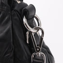PRADA Hand Bag Leather 2way Black Silver Auth BA13922V-18