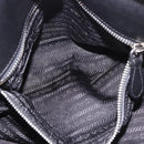 PRADA Hand Bag Leather 2way Black Silver Auth BA13922V-25