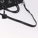 PRADA Hand Bag Leather 2way Black Silver Auth BA13922V-9