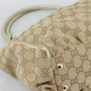 GUCCI GG Canvas Abbey Tote Bag Beige Gold 189831 Auth BA13928A-14