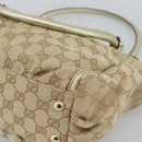 GUCCI GG Canvas Abbey Tote Bag Beige Gold 189831 Auth BA13928A-15