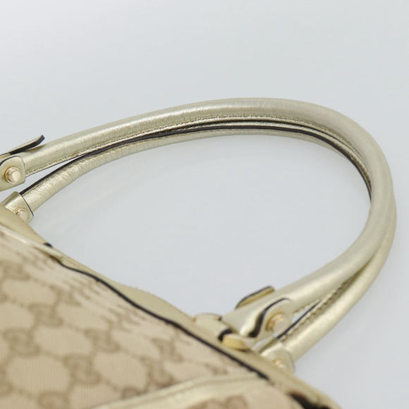 GUCCI GG Canvas Abbey Tote Bag Beige Gold 189831 Auth BA13928A