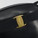 Salvatore Ferragamo Vala Shoulder Bag Leather Black Gold Auth BA13929-17