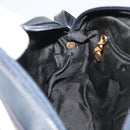 Salvatore Ferragamo Vala Shoulder Bag Leather Black Gold Auth BA13929-19