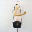 Salvatore Ferragamo Vala Shoulder Bag Leather Black Gold Auth BA13929-23