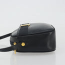 Salvatore Ferragamo Vala Shoulder Bag Leather Black Gold Auth BA13929-4