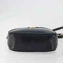 Salvatore Ferragamo Vala Shoulder Bag Leather Black Gold Auth BA13929-5
