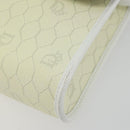 Christian Dior Honeycomb Shoulder Bag PVC Leather White Gold Auth BA13931-10