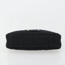 Salvatore Ferragamo Gancini Hand Bag Cotton Black Silver Auth BA13932A-10