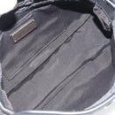 Salvatore Ferragamo Gancini Hand Bag Cotton Black Silver Auth BA13932A-10