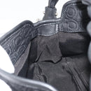 Salvatore Ferragamo Gancini Hand Bag Cotton Black Silver Auth BA13932A-21